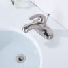 basin waste with lift rod installed with faucet