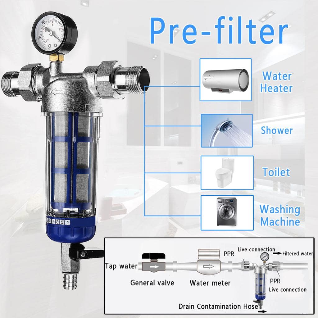 house water pre filter purifier installation